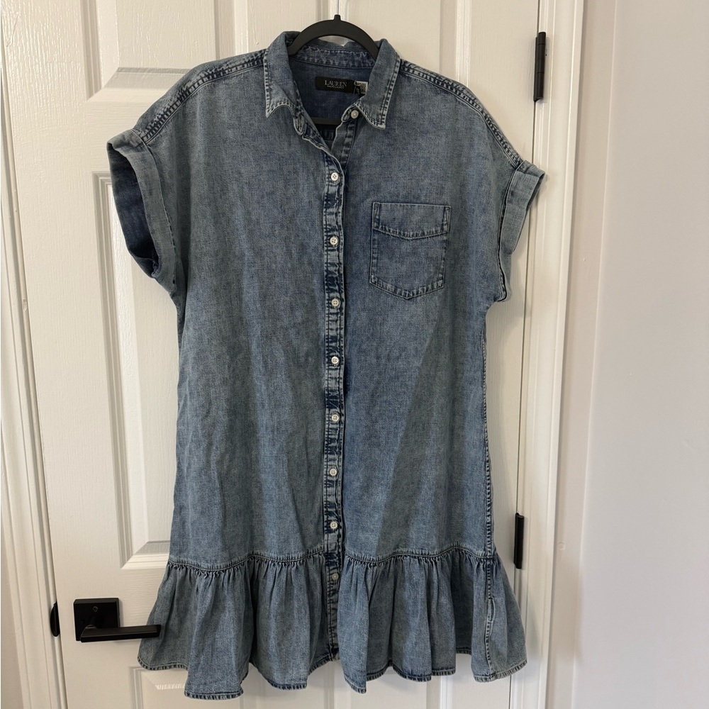 Lauren Ralph Lauren® Denim Short-Sleeve Shirtdress - Picture 4 of 10